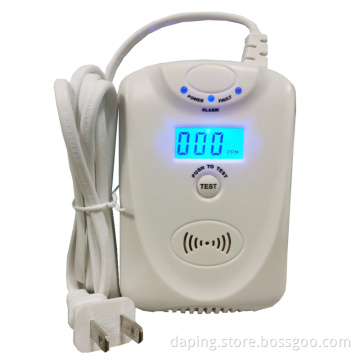 dual voltage co detector both plug and battery operated with LCD display
